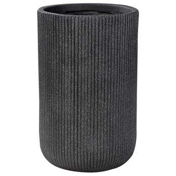 Beliani Doniczka 30 cm juoda EANTIO