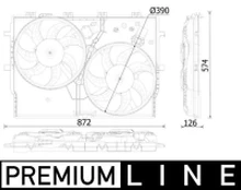 MAHLE CFF 551 000P Ventiliatorius, radiatoriaus