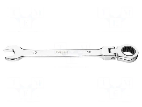 Wrench: combination spanner | rattle,with joint | 13mm | L: 185mm