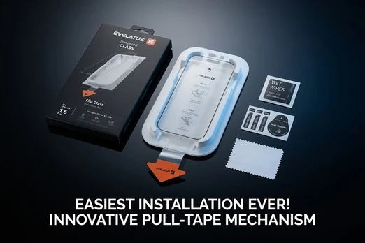Evelatus Apple iPhone 15 Pro Flip Glass Magic Easy Install No Box - Screen Protector (without packaging)
