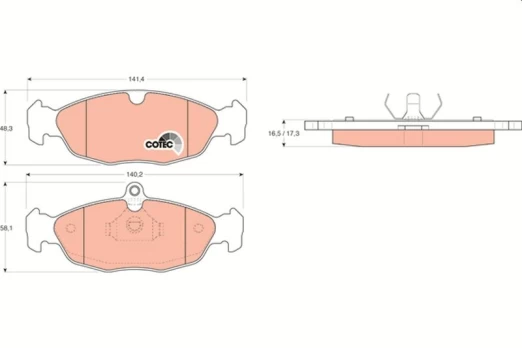 TRW GDB1040 Brake pad set