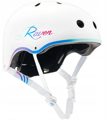 Šalmas Raven Essto, M (55-58cm), mėlyna/balta