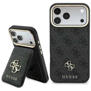 Case Guess 4G z portfelem Magsafe for iPhone 18 Pro / 17 Pro black