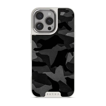 Night Black Camouflage - iPhone 16 Pro Case, Elite Light (MagSafe) / Silver