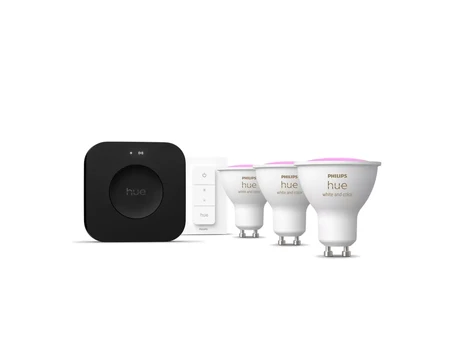 Philips Hue Bridge Pro + 3 x GU10 + regulator przyciemniania
