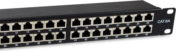 Equip Patchpanel 48x RJ45 Cat6A 19 FTP 1HE Premium juodas