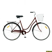 Dviratis 28 CLASSIC DELUXE 1 26 red + silver basket classic - m kaina