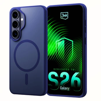 Dėklas 3MK Smoke MagCase do Samsung Galaxy S26+ mėlyna