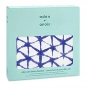Haciendo El Indio Bambukinė antklodė Aden + Anais Indigo