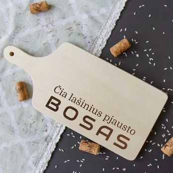 Pjaustymo lentelė "Čia lašinius pjausto bosas" (35 cm)