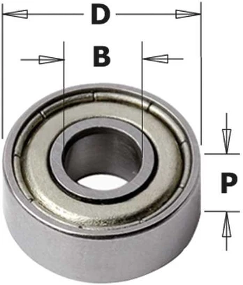 Atraminis guolis CMT 791.020.00; 38,1x12,7x16 mm