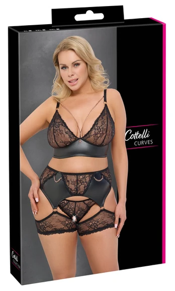 Cottelli curves Bra Set 3-piece 3XL Seksuali liemenėlė