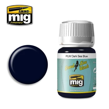 AMMO by MIG Jimenez AMMO MIG - Sendinimo priemonė PANEL LINE WASH DARK SEA Mėlynas, 35ml, 1603