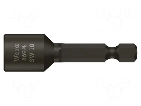 Screwdriver bit | 6-angles socket | HEX 12mm | Overall len: 50mm