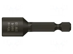Screwdriver bit | 6-angles socket | HEX 12mm | Overall len: 50mm kaina