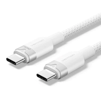 Kabel USB-C arba USB-C 2.0 PD 3.1 Vention 5A 240W 2m biały