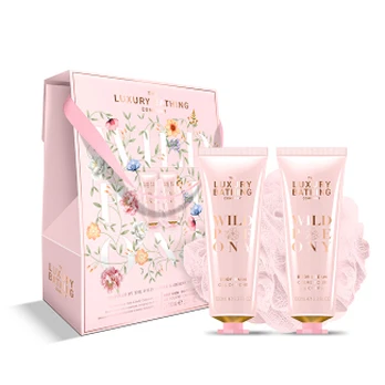 Grace Cole Gift set for body care in a box Peony, Peach & Raspberry 3 pcs
