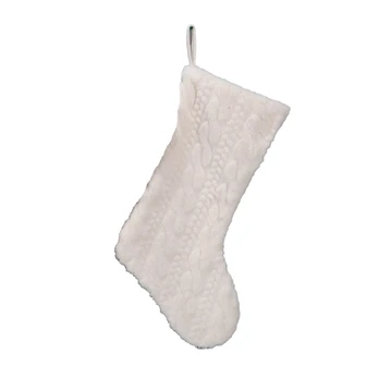 Christmas stocking FUN SWEET H53.3cm, white