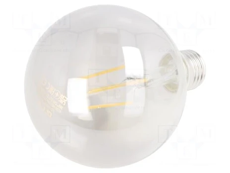 LED lamp | grey | E27 | 230VAC | 8W | 360° | 2700K