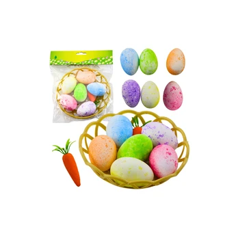 Lean Easter Decorations In Basket Eggs Carrot Colorful 7pcs