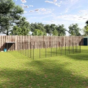 Voljeras šunims, juodos spalvos, 31,46m², plienas kaina