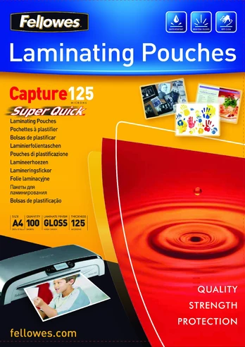 Fellowes SUPER QUICK laminavimo plėvelės - A4, 100 vnt. (5440101)