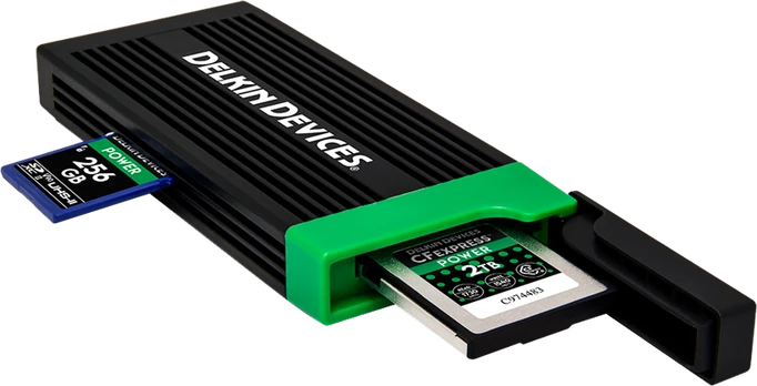 DELKIN CARDREADER CFEXPRESS TYPE B & SD UHS-II (C TIPAS IKI C IR C TIPAS IKI A KABELAI)