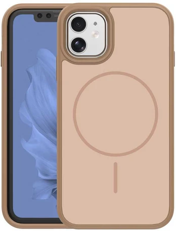 Dėklas Frame Thin Mag case for iPhone 11 ruda