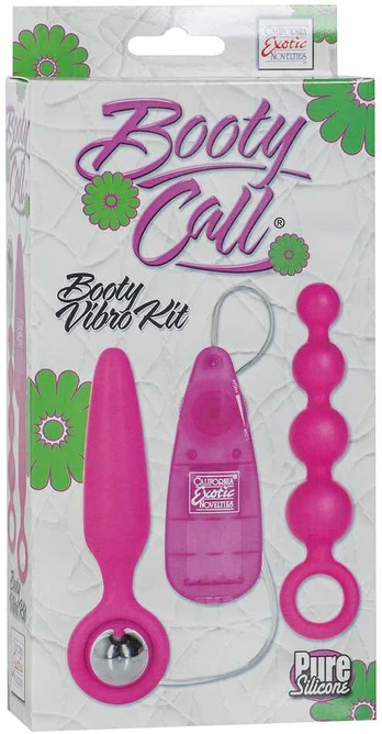 Calexotics Plug/vibr-BOOTY CALL BOOTY VIBRO KIT Rožinis