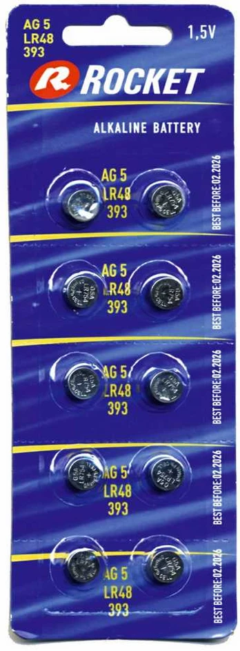 Rocket Alkaline LR48 193 AG5 elementas, 10 vnt.