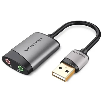 Išorinė USB garso kortelė 0,15 m Vention CDKHB (pilka)