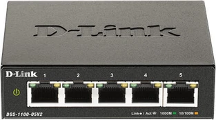 Komutatorius D-Link Smart Managed Switch DGS-1100-05V2/E	 Managed L2, Rackmountable, 1GBps (RJ-45) ports quantity 5