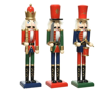 Kalėdinė dekoracija NUTCRACKER, 3 rūšių, 38 cm