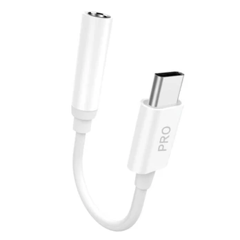 Audio adapteris Dudao L16CPro iš "Type-C" į 3,5mm baltas