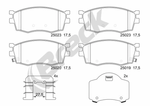 BRECK 25019 00 702 00 Brake pad set