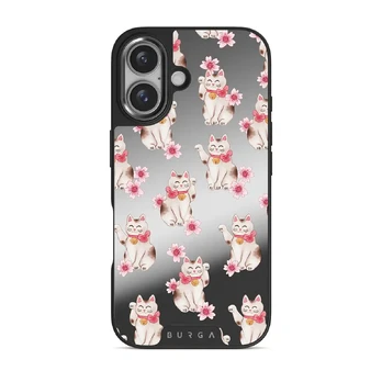 Maneki Neko - iPhone 16 Case, Elite Mirror Dark (MagSafe) / Gunmetal