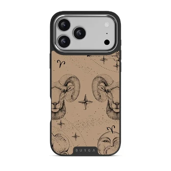 Aries - iPhone 17 Pro Max Case, Elite Dark (MagSafe) / Silver / Beige