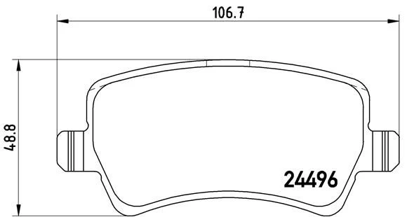 Stabdžių trinkelių rinkinys, diskinis stabdys BREMBO P 86 021X