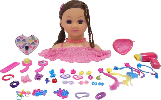 Happy Friend - Make Up Dollhead - Brunette (504403)