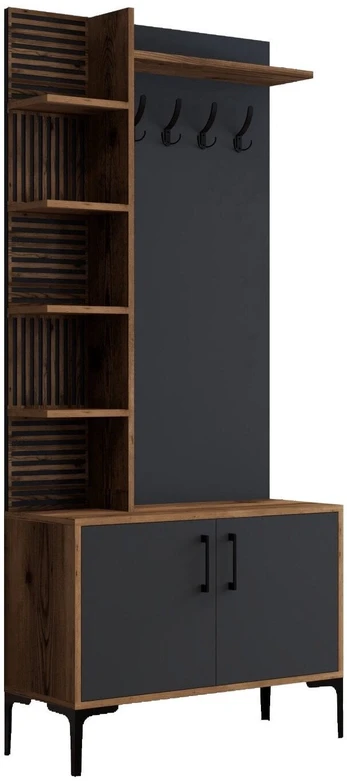 Kalune Design Salės stendas Viyana D - Walnut, Anthracite