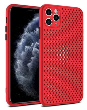 Fusion Accessories "Breathe Silikoninis dėklas Huawei P30 Lite" Raudona