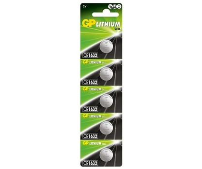 GP elementai CR1632, LITHIUM 3V, 5 vnt