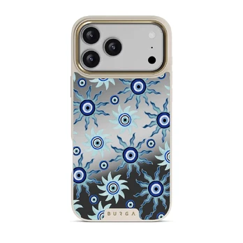 Blue Gaze - iPhone 17 Pro Max Case, Elite Mirror Light (MagSafe) / Gold