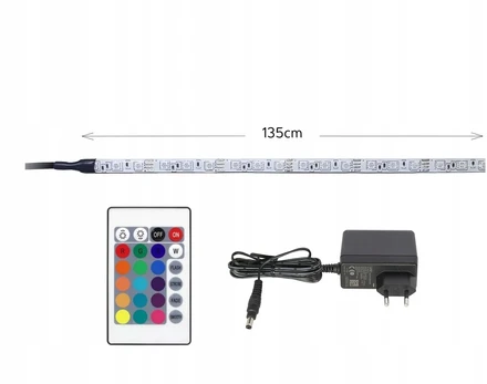 Led apšvietimas spintai komodai 135cm rgb