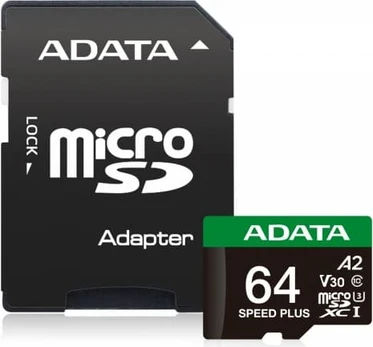 Adata microSD Speed Plus card 64GB UHS1 U3 V30 A2 160/140 MB/s