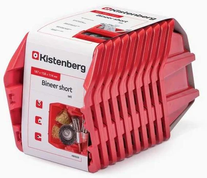 Prosperplast KISTENBERG TRAYS 20 BINEER SHORT 10 vnt. RAUDONA 187x158x114mm