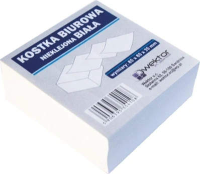 Baltas kubas 85x85mm 3,5cm - Vektorius