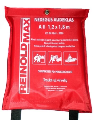 Audeklas Reinold Max, 180 cm x 120 cm, raudona
