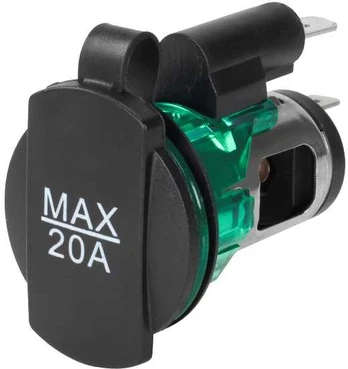 Carmotion EURO electrical socket, 12/24V, 20A max