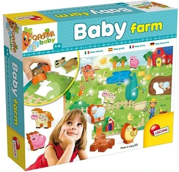 Dėlionė, ferma Lisciani Carotina Baby, įvairių spalvų, 12 vnt.